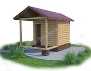 баня 3х3 под крышу с предбанником