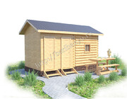 баня 3х3 с сараем