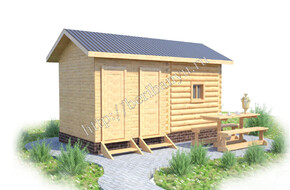 баня 3х3 с сараем